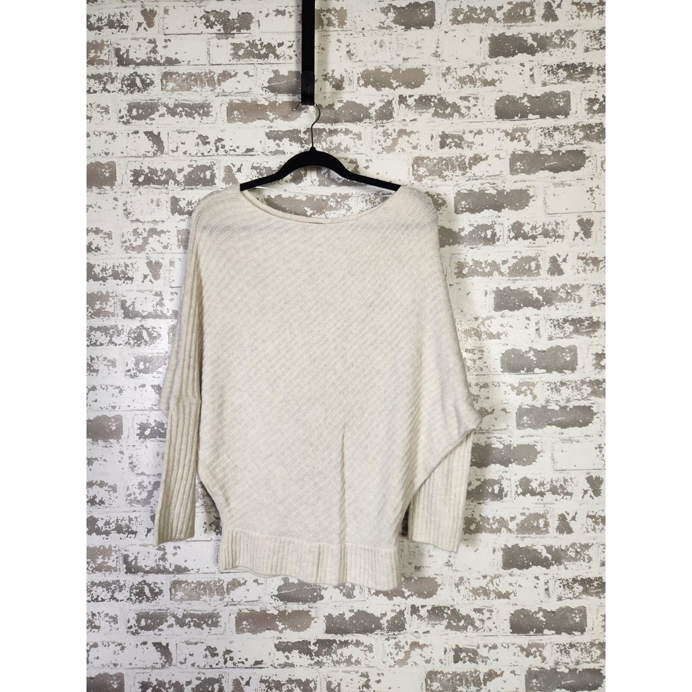 Vintage Y2K Juicy Couture‎ Ribbed Sweater Small Beige Cozy Loungwear Oversized